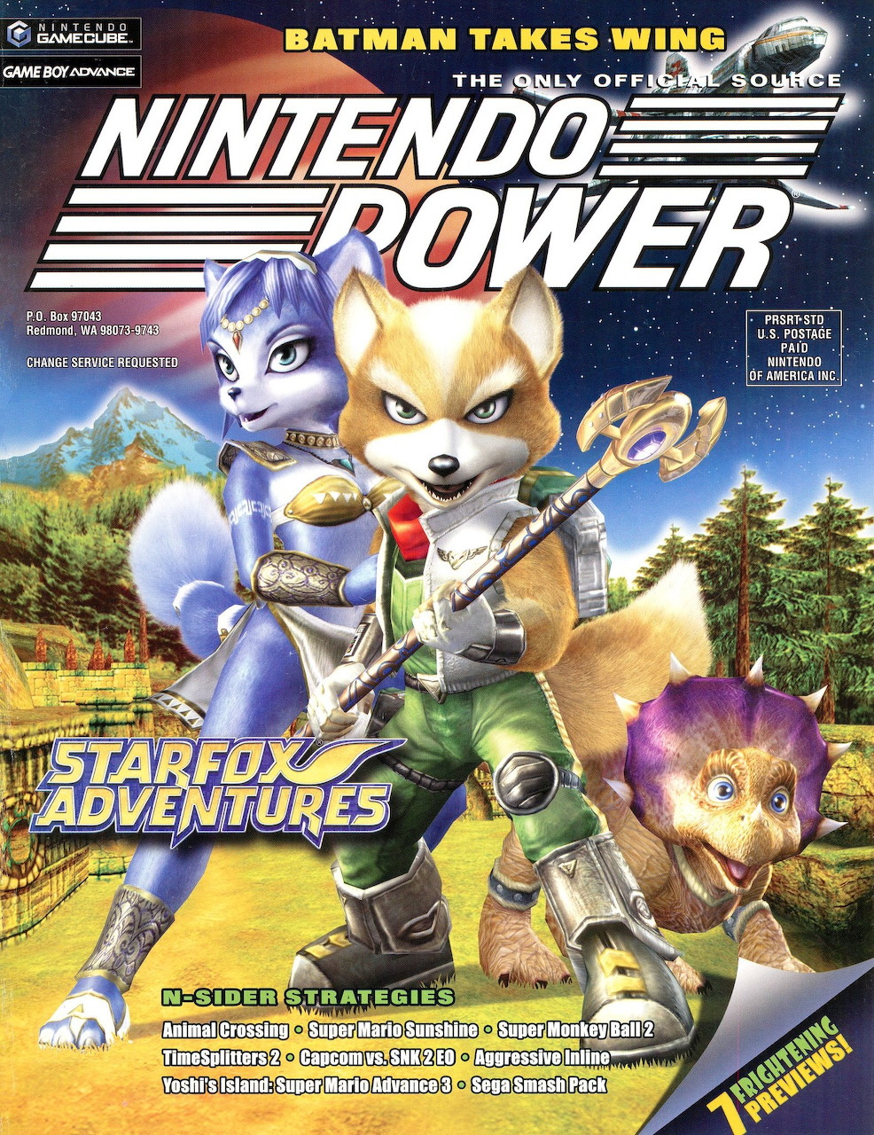 Nintendo Power magazine cover issue 161 featuring StarFox Adventures with Fox McCloud holding a staff