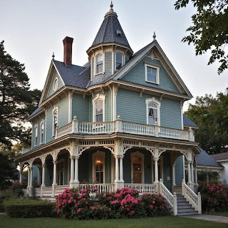 Victorian Mansion with Turret