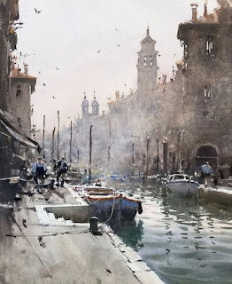Zbukvic Watercolor Venice Canal