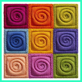 Colorful Spiral Squares