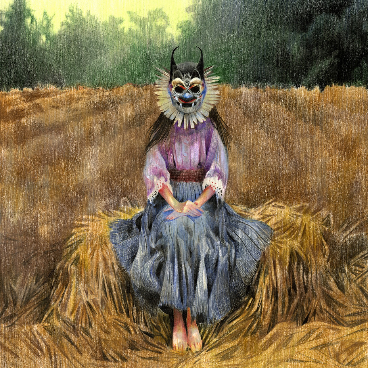 Cat Woman in Golden Field