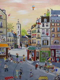 European Village Street Scene