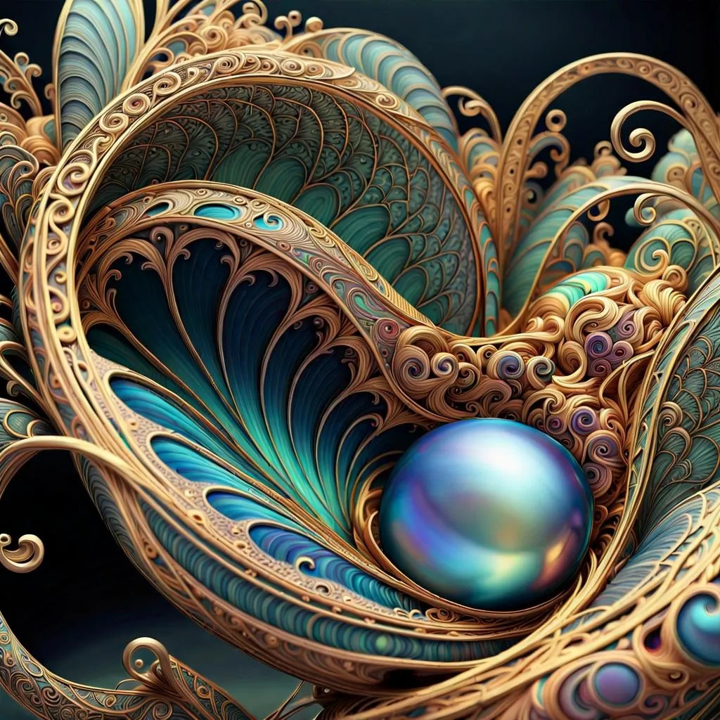 Paua Pearl Fractal Art
