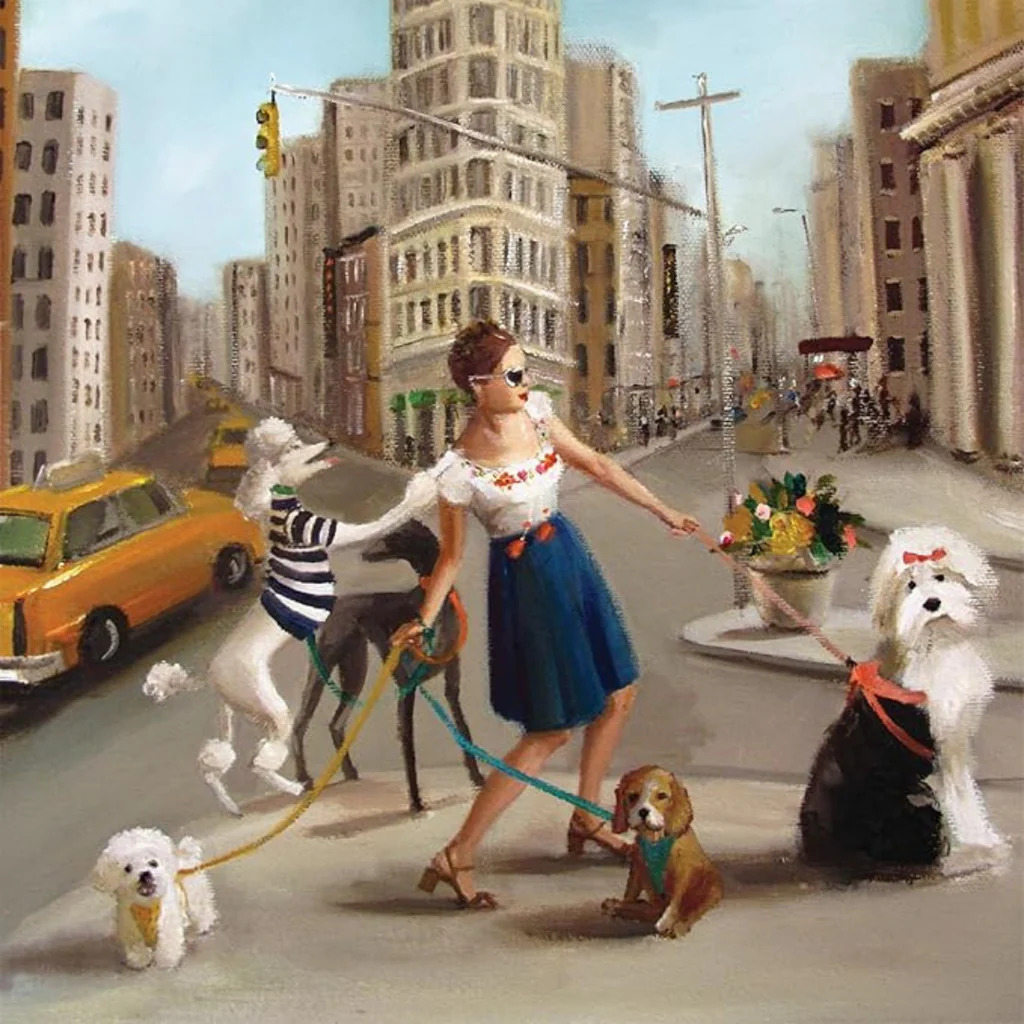 Woman With Dogs