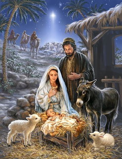 Nativity Scene at Night