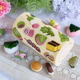 Decorated Roll Cake