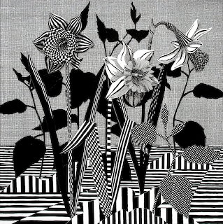 Black and White Flower Art