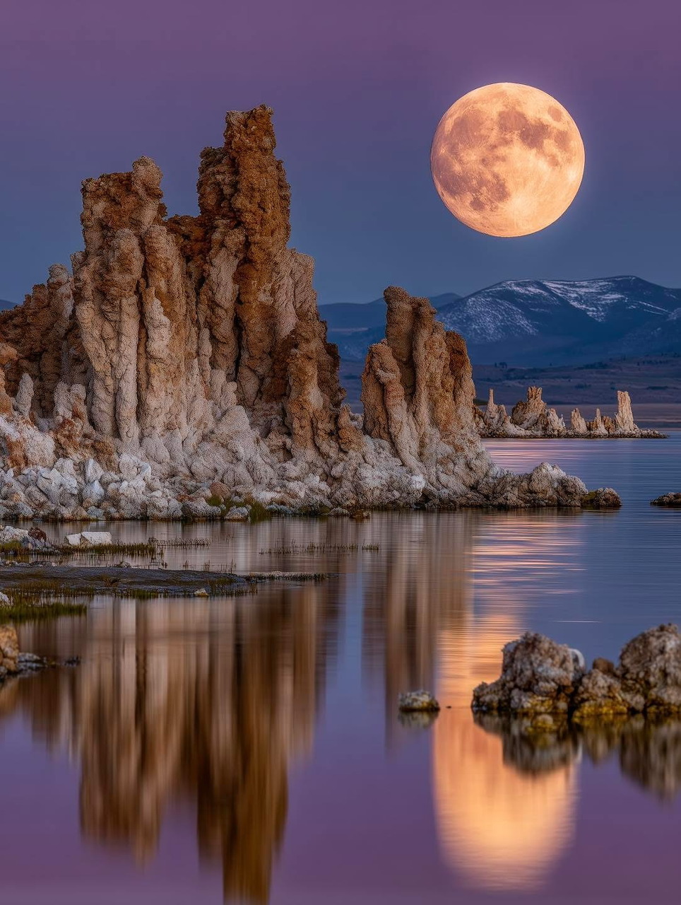 Mono Lake Tufa Towers Full Moon