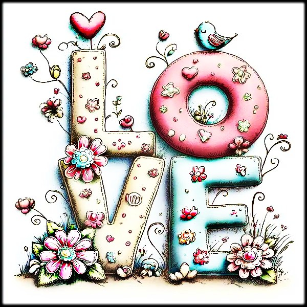 Love Floral Letters