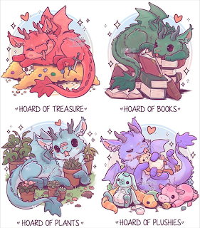 Fantasy Dragon Hoard Illustration