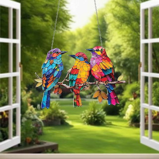 Colorful Bird Suncatchers