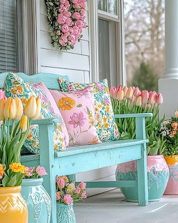 Pretty Pastel Porch in Spring