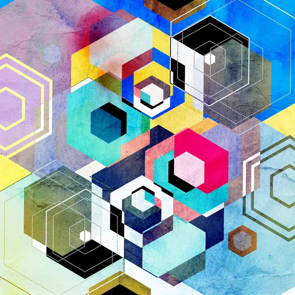Colorful Hexagon Abstract