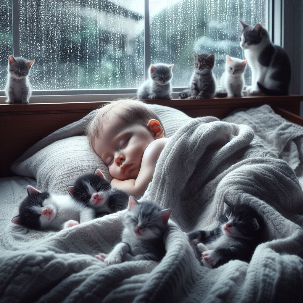 Sleeping Baby Kittens