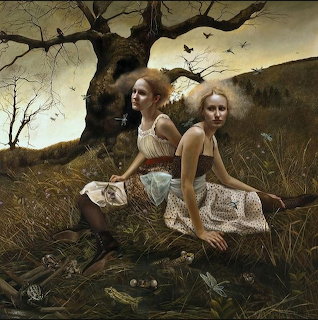 Two Women in Surreal Landscape