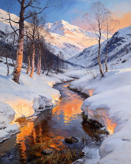Snowy Mountain Stream