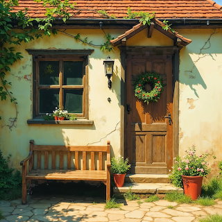 Sunny Cottage Door Entrance