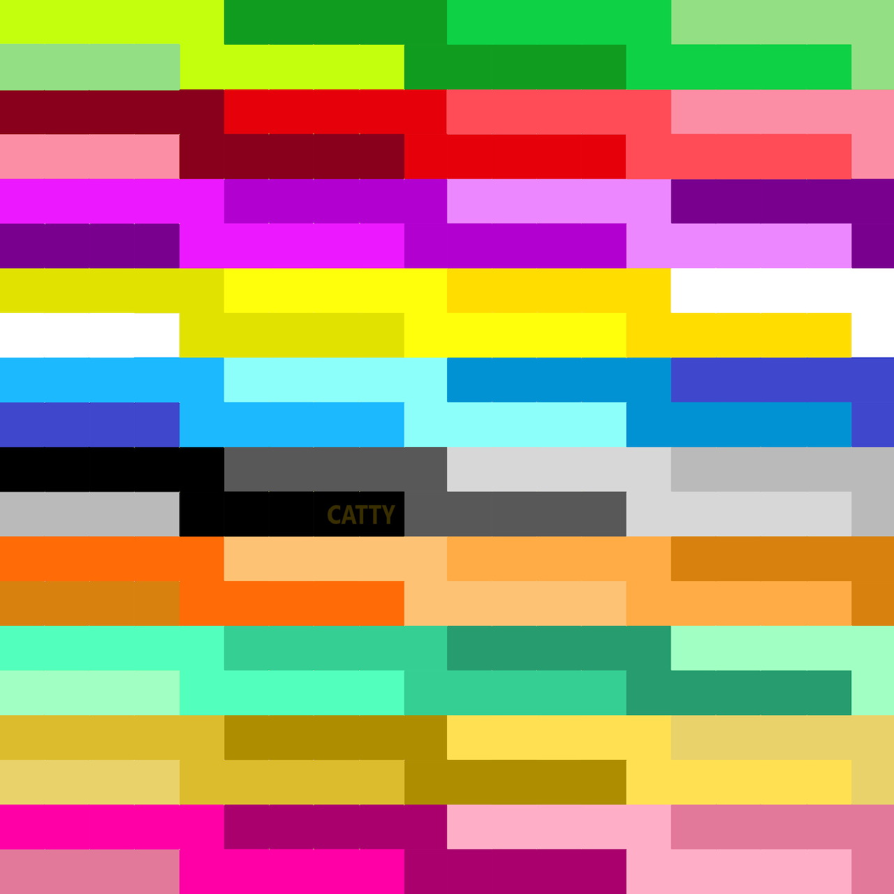 Abstract horizontal color blocks in various vibrant hues arranged in rows