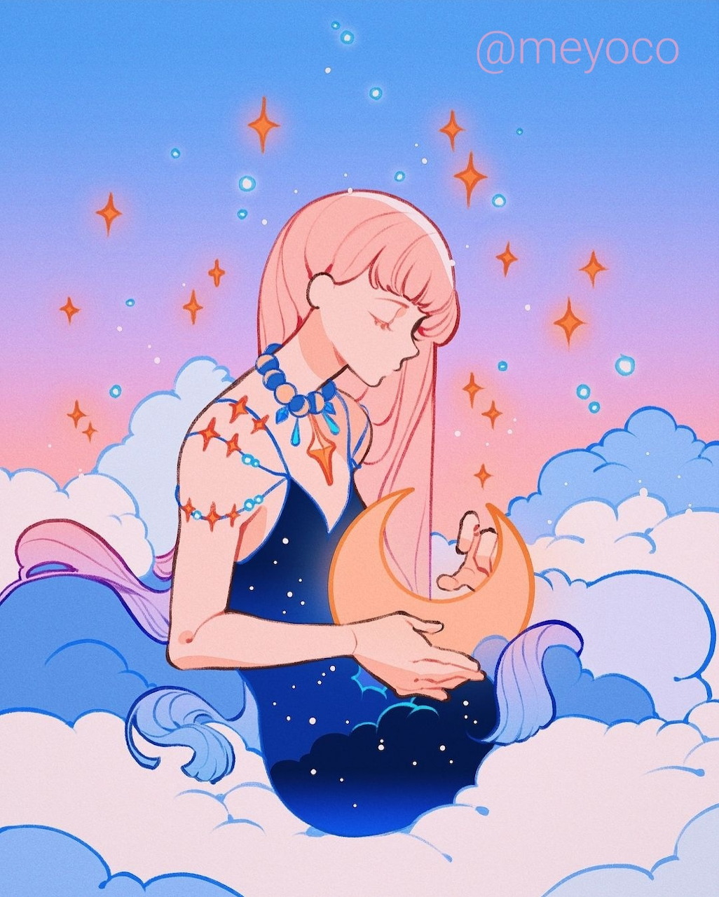 Girl Holding Moon