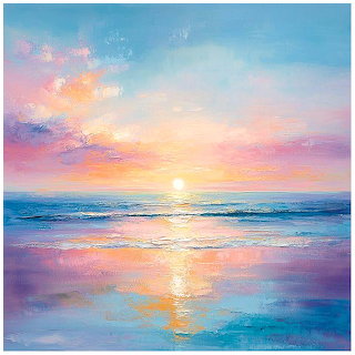 Sea Sunset Colorful Sky