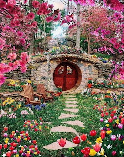Hobbit House Flower Garden