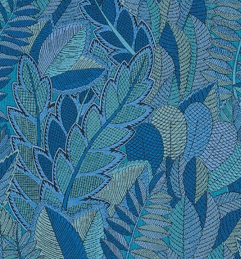 Blue Leaf Fabric