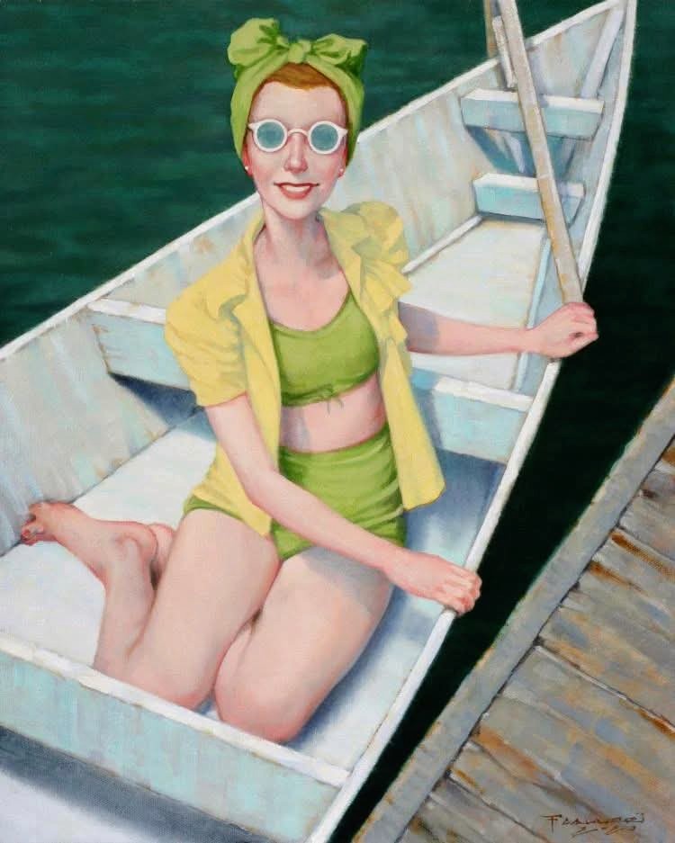 Woman in Rowboat