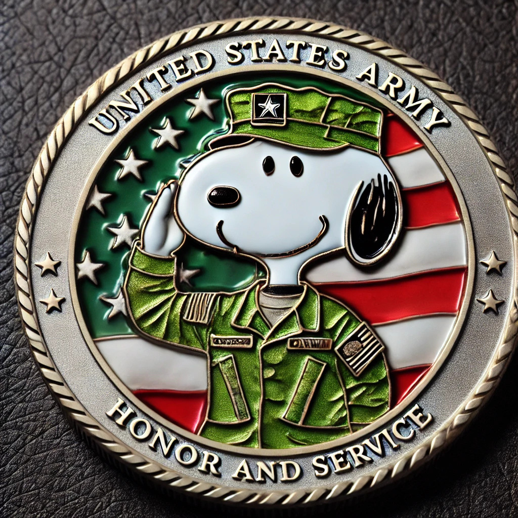 United States Army Snoopy Coin