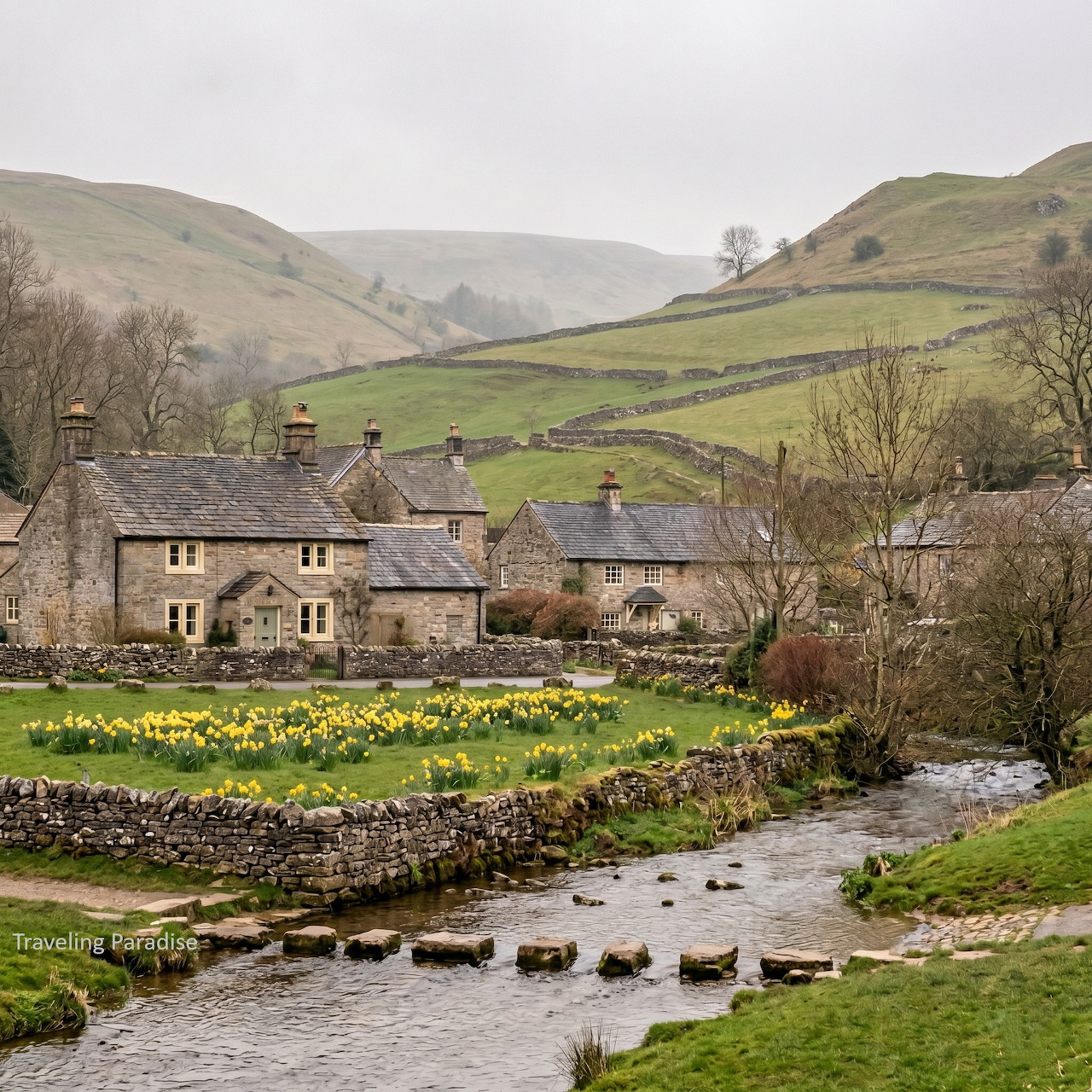 Milldale Village Derbyshire Countryside