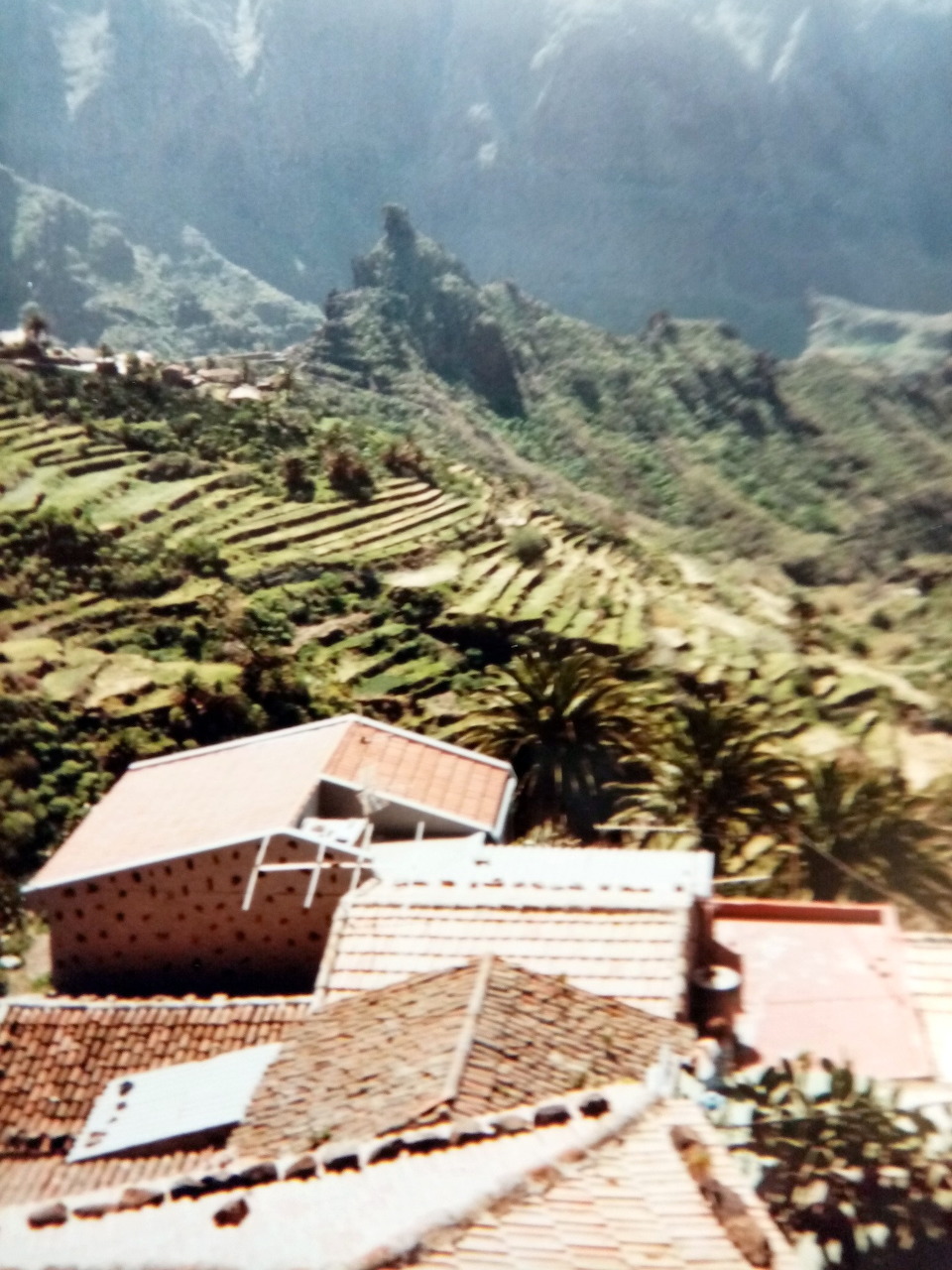 Terraced Village Mountain Valley