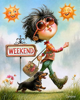 Weekend Cartoon Character Illustration