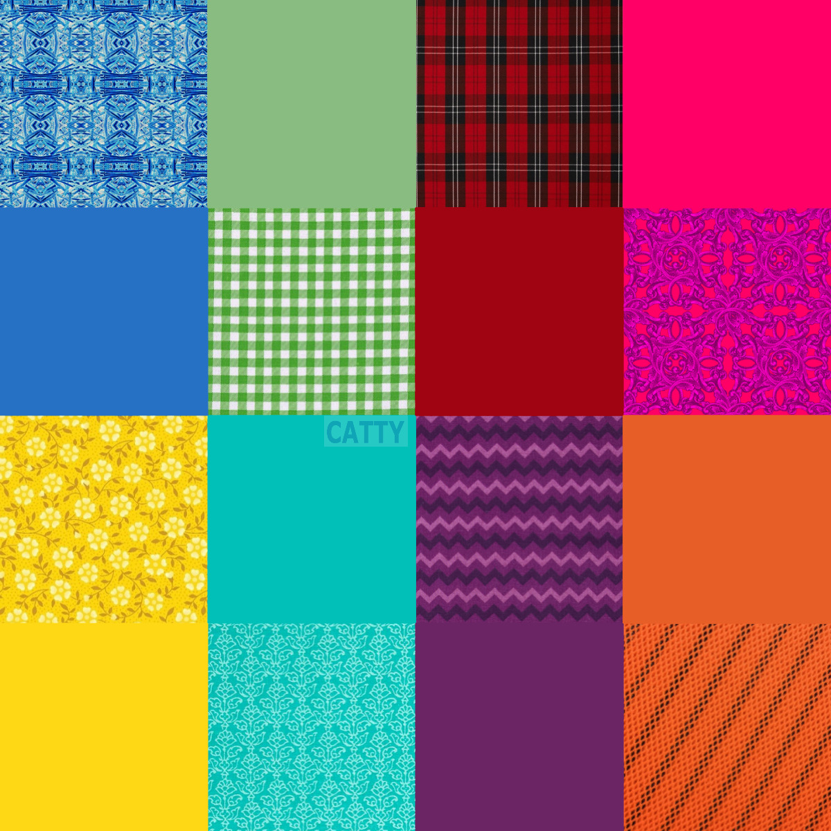 Colorful Patchwork Pattern Grid