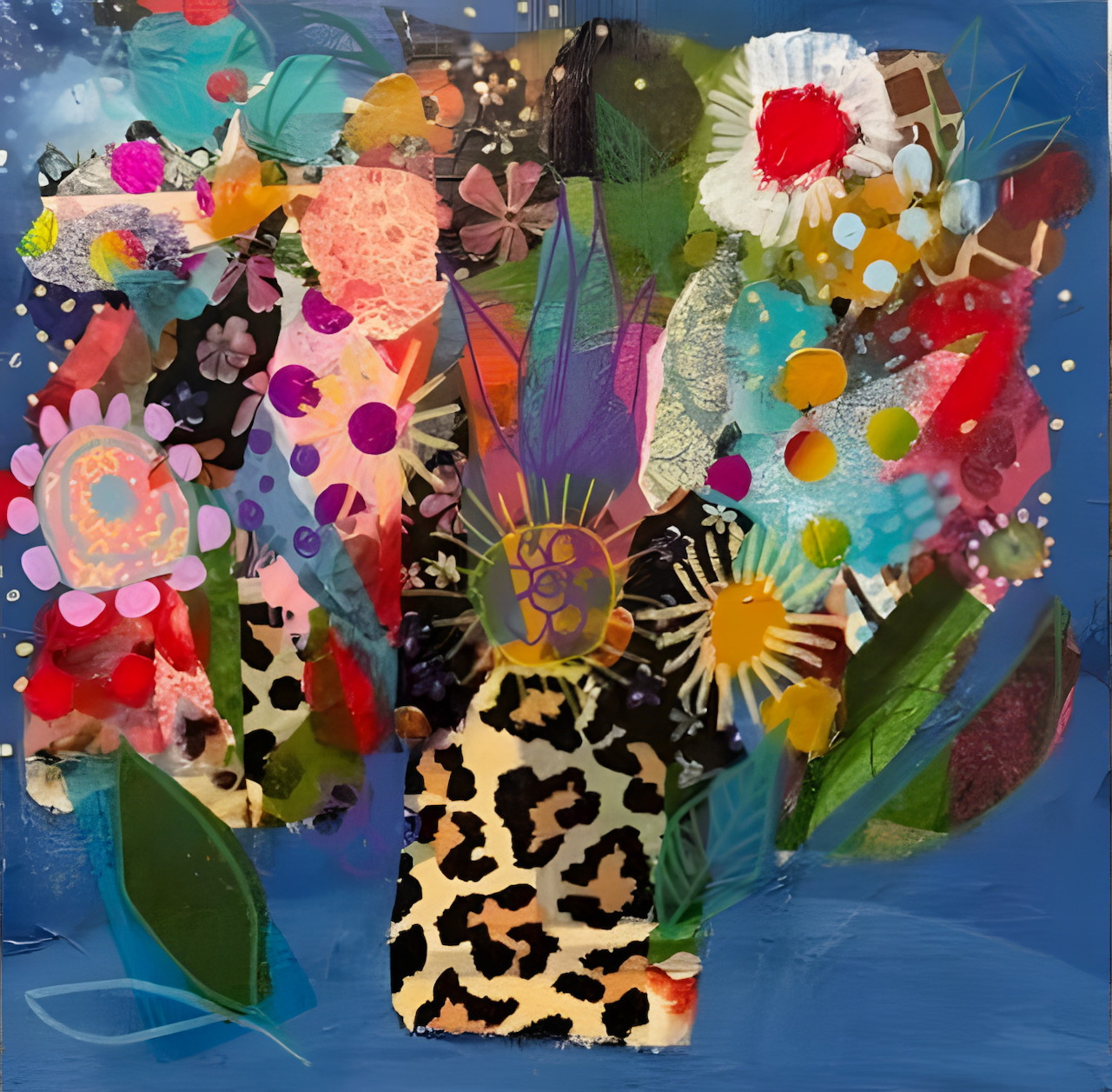 Flowers in Leopard Vase