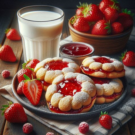 Strawberry Jam Cookies