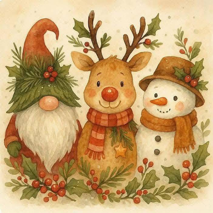 Christmas Gnome Reindeer Snowman