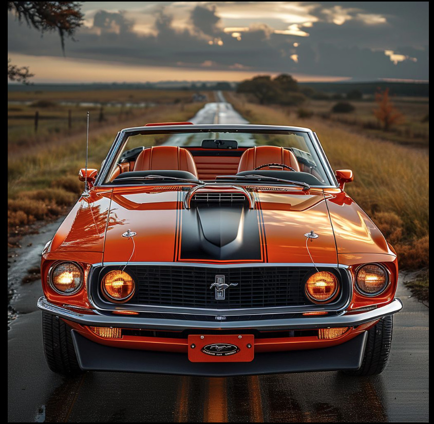 Orange Mustang Convertible
