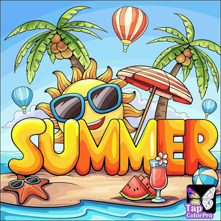 Summer Beach Illustration