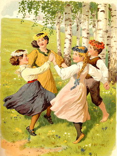 Vintage Spring Dance Illustration