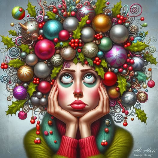 Christmas Ornament Girl Portrait