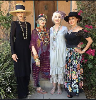 Four Women in Vintage Fashion