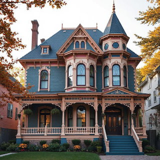Victorian House Blue Turret