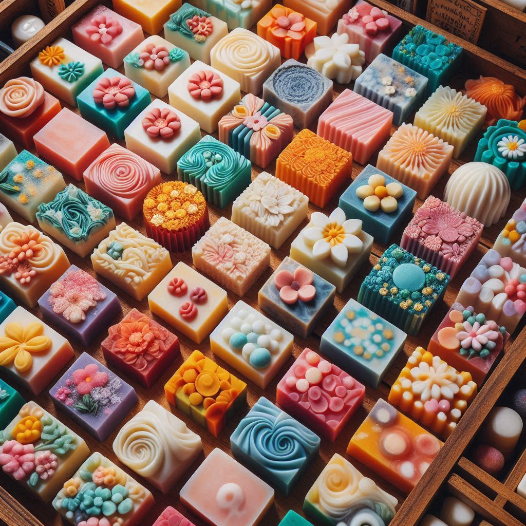 Decorated Mini Soap Squares
