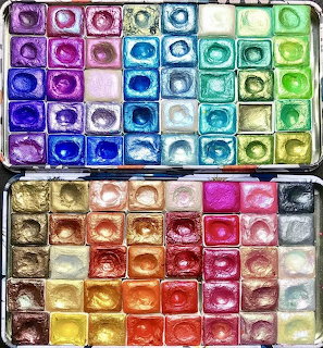 Metalic Watercolor Paint Palette