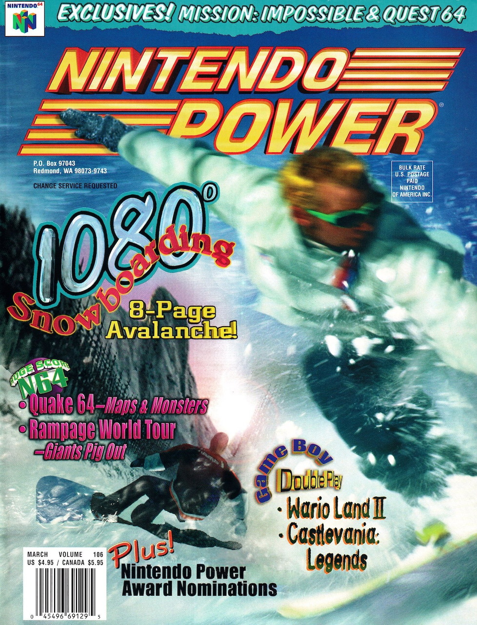 Nintendo Power 1080 Snowboarding Cover