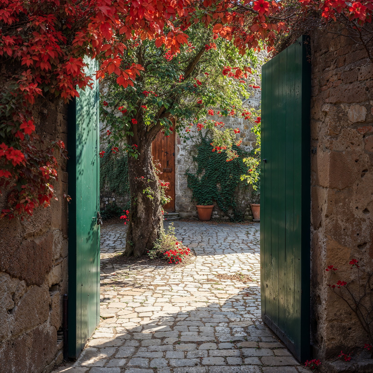 Courtyard Tree Entrance