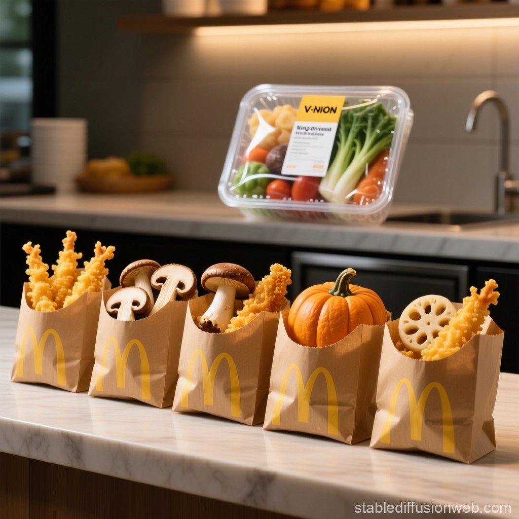 McDonald's Fast Food Spread