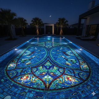 Illuminated Pool Mosaic
