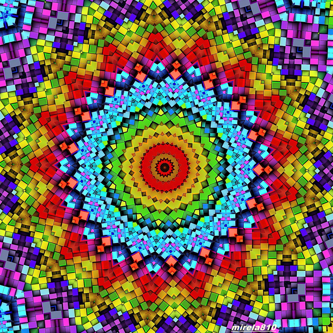 Colorful Mosaic Mandala