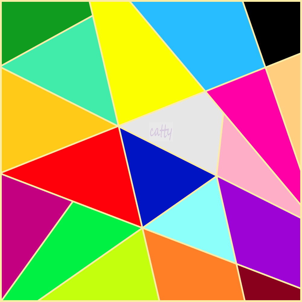 Abstract geometric pattern with colorful triangular shapes in vibrant hues