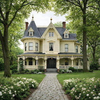 Victorian Mansion with Garden